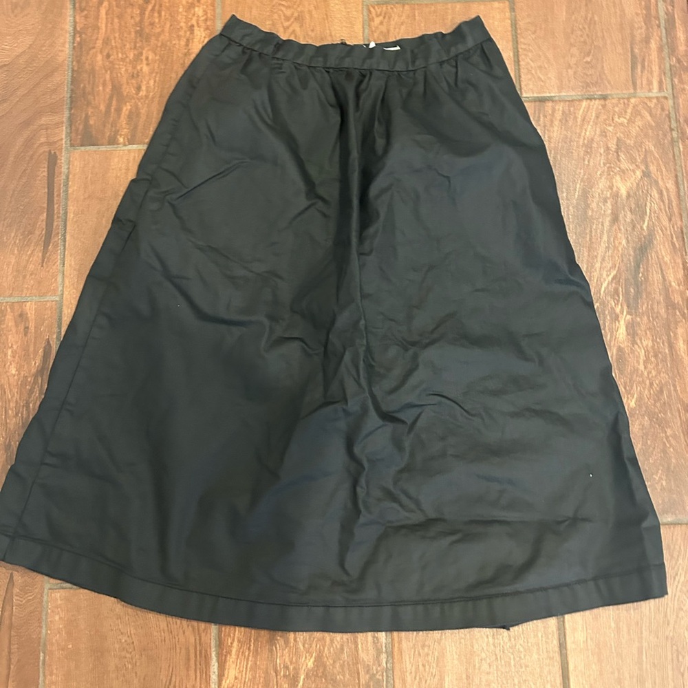 BCBGeneration size 6 black faux leather midi skirt